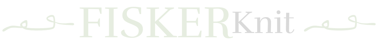 Fisker Knit Modern Knitting Designs logo horizontal white